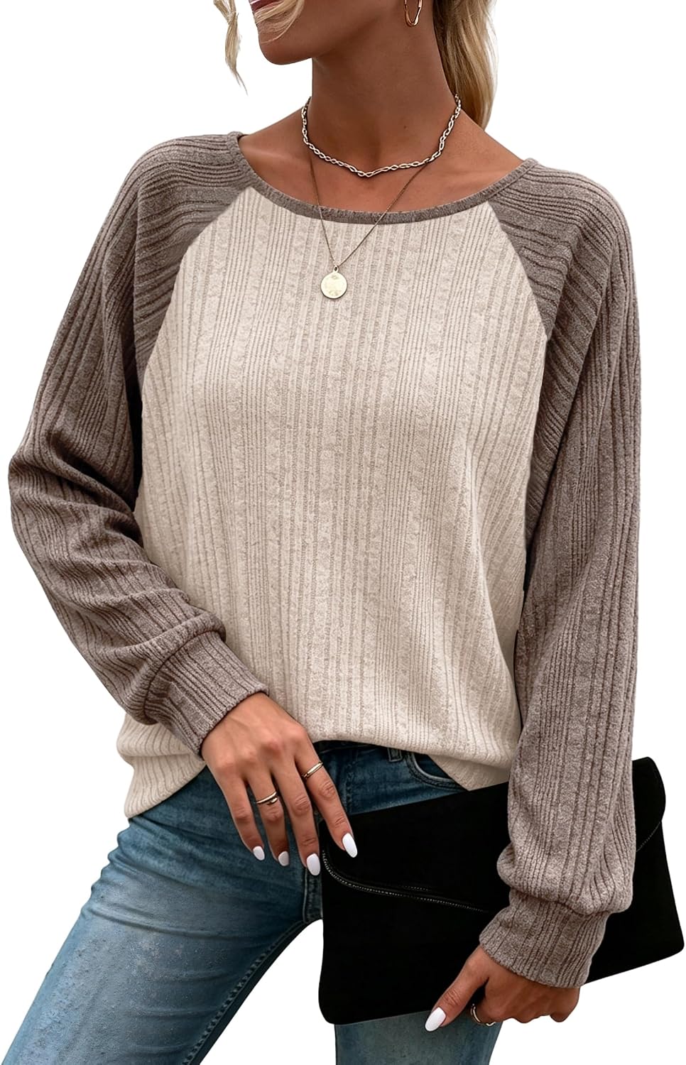 Long Sleeve Shirts for Women Tunic Tops Pullover Sweaters