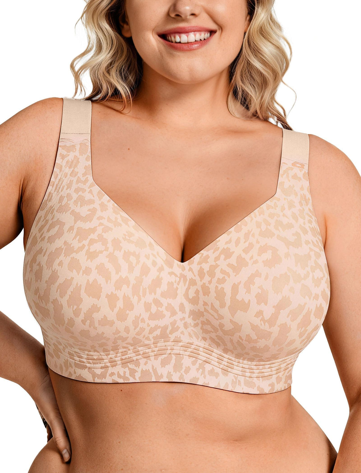 OEAK Womens Wireless Jelly Bras Plus Size Support Push Up Comfortable Bra