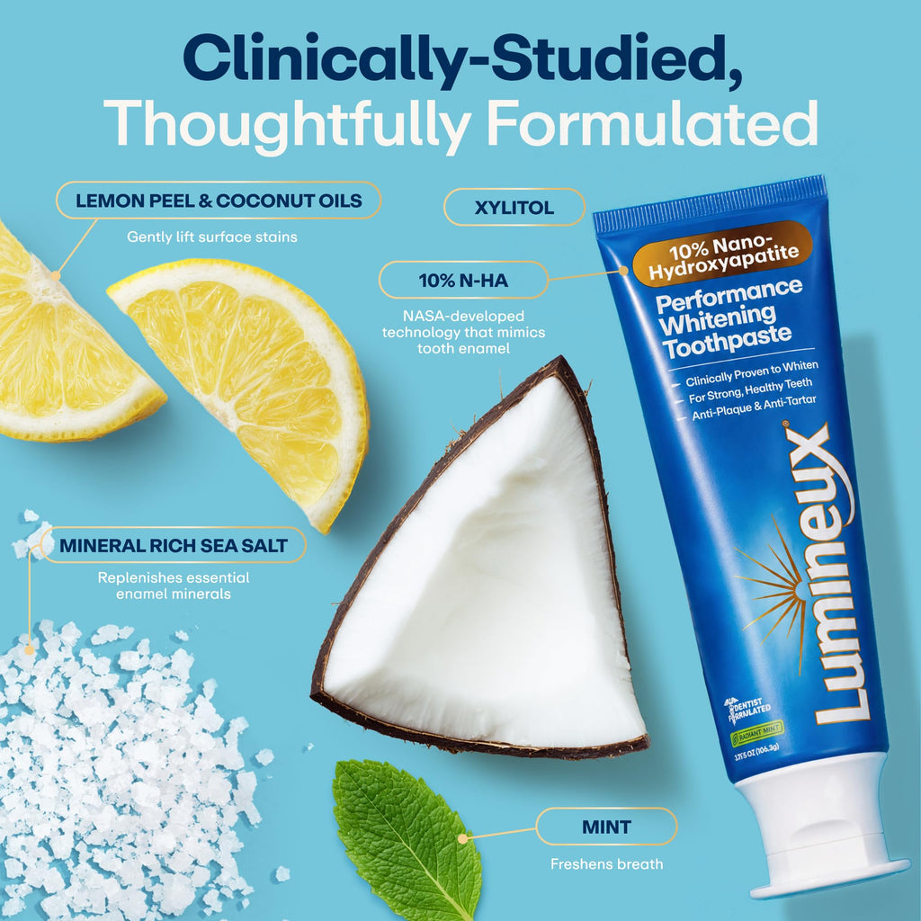 Lumineux 10% Nano Hydroxyapatite Whitening Toothpaste, 3.75 oz, 2 Pack