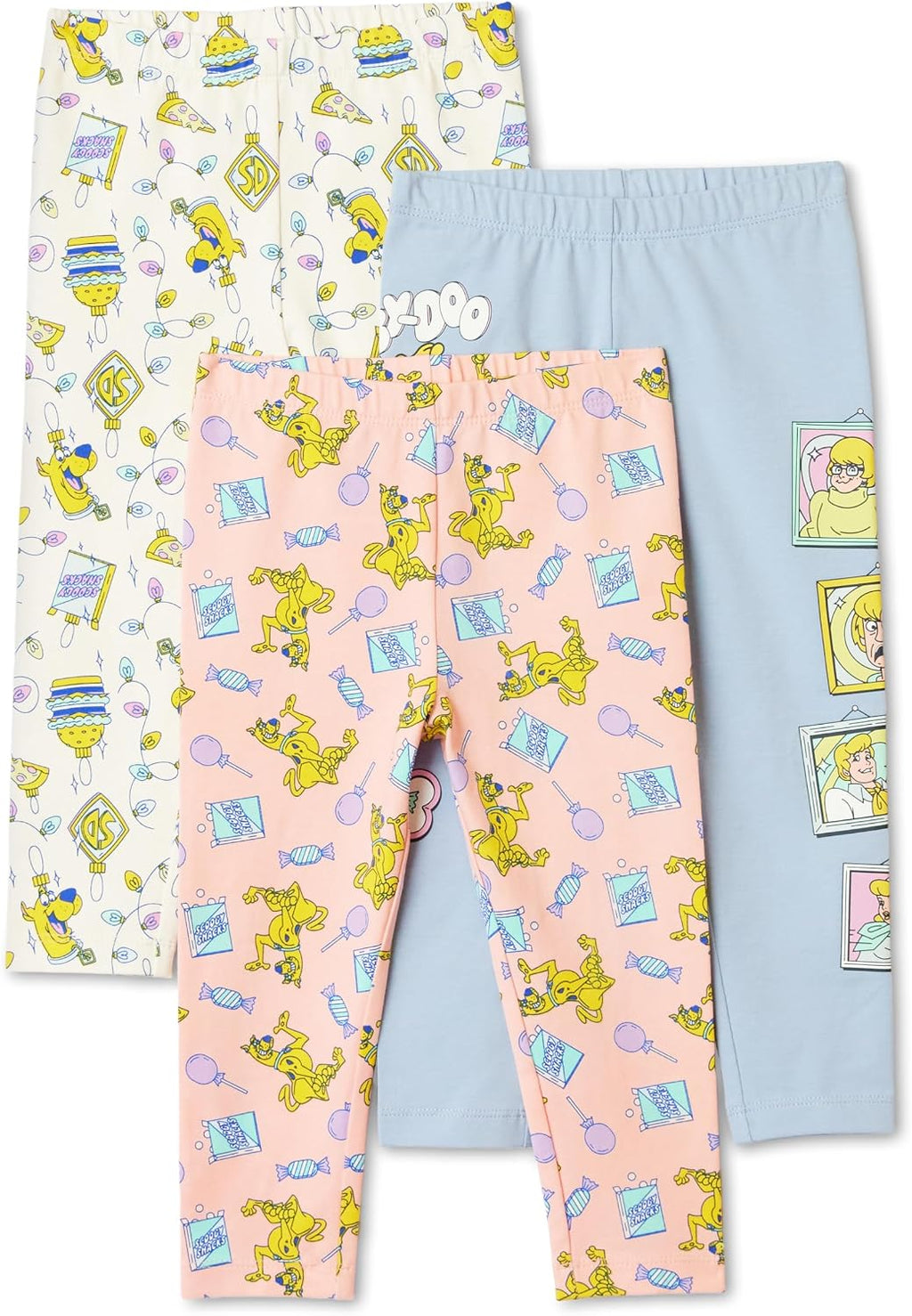 Amazon Essentials Girls' Cotton Stretch Leggings, Multipacks