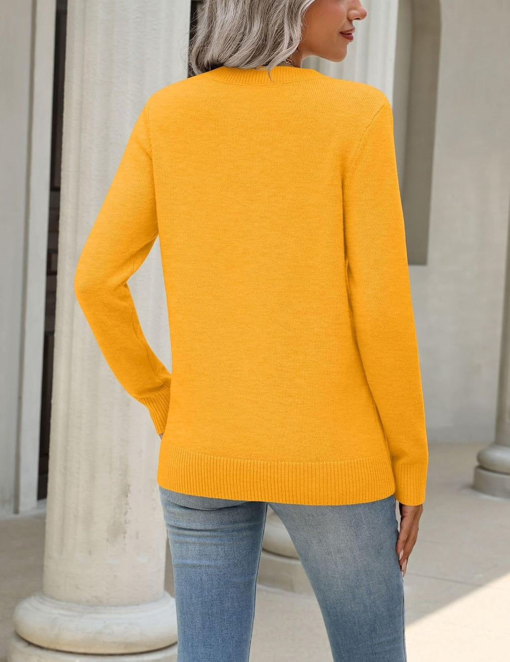Zeagoo Womens Wool Blend Sweater Crewneck Long Sleeve Tops Fashion Clothing