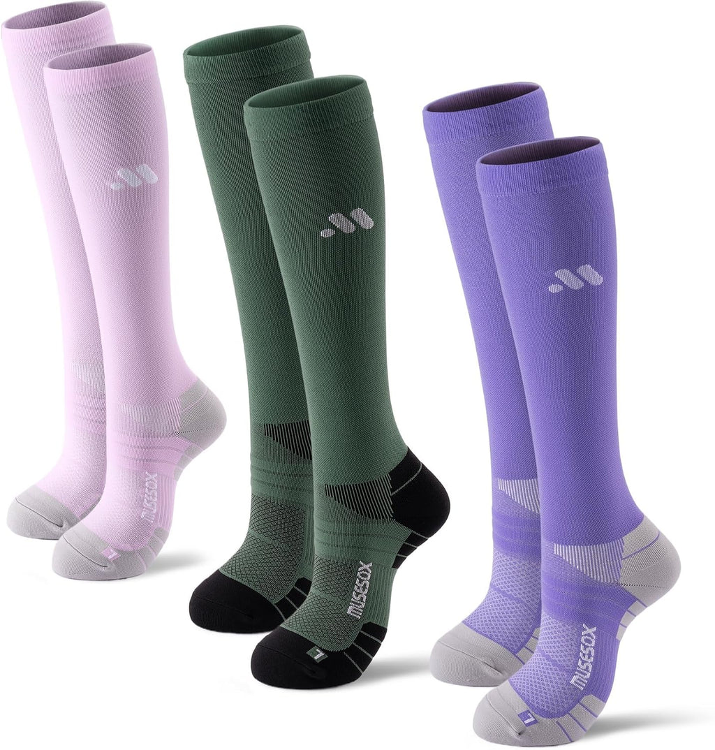 Compression Socks for Women and Men,15-20 mmHg Support(3 Pairs)