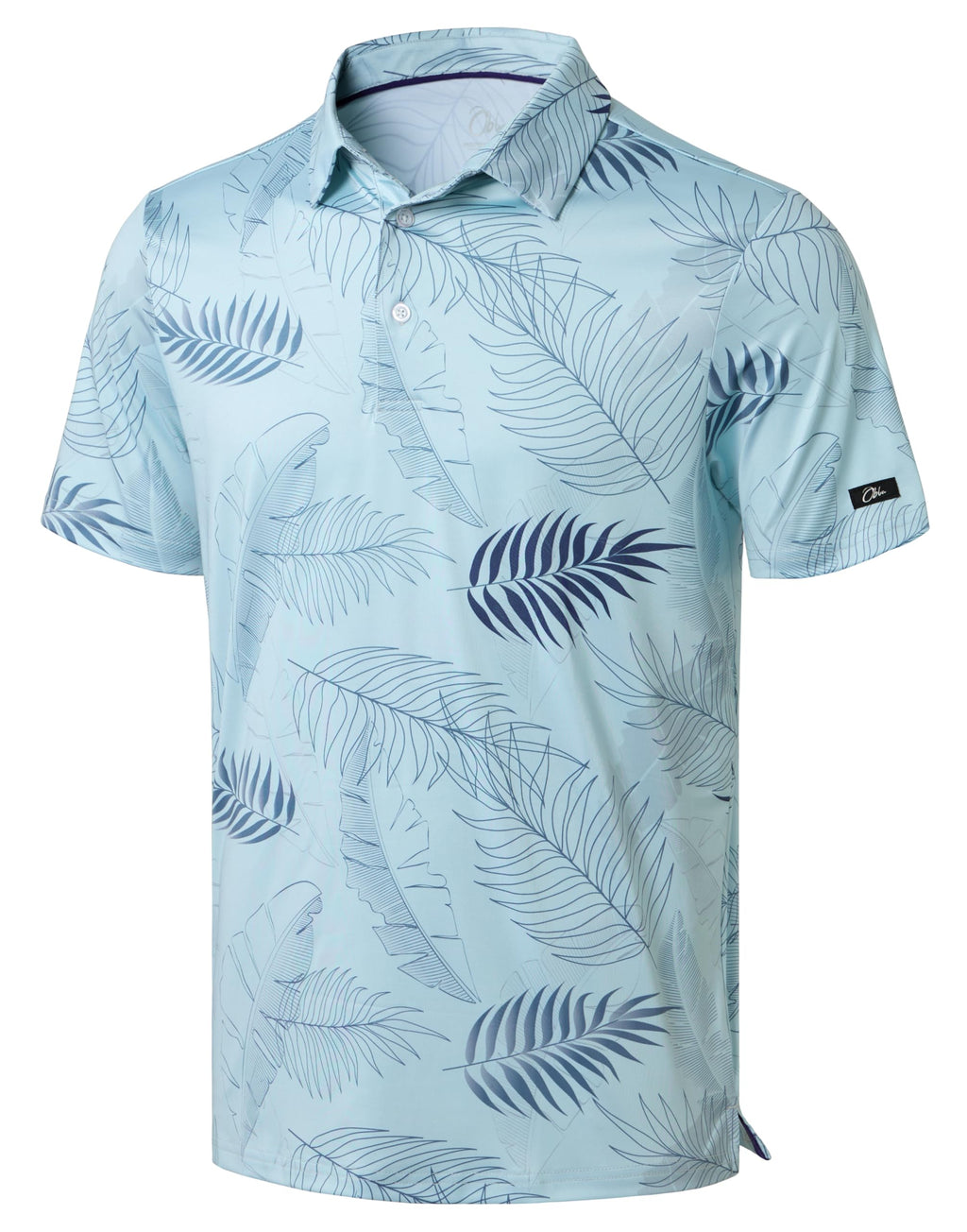 Obla Men's Golf Polo Shirts Print Short Sleeve Dry Fit Collared Shirt