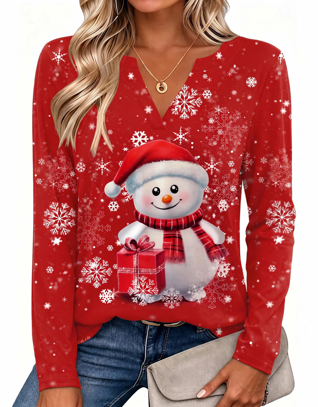 Zeagoo Womens Tops Long Sleeve V Neck Tee Shirts Cute Dressy Casual
