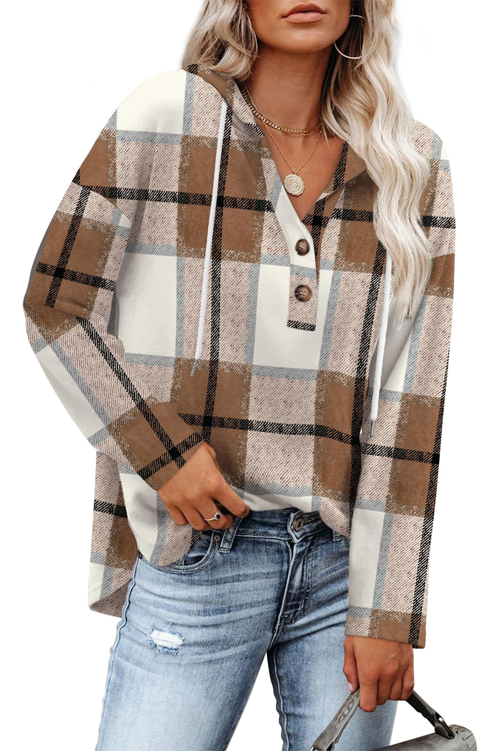 RUMIA Womens Tops V Neck Sweatshirt for Women Pullover Fall Outfits Loose