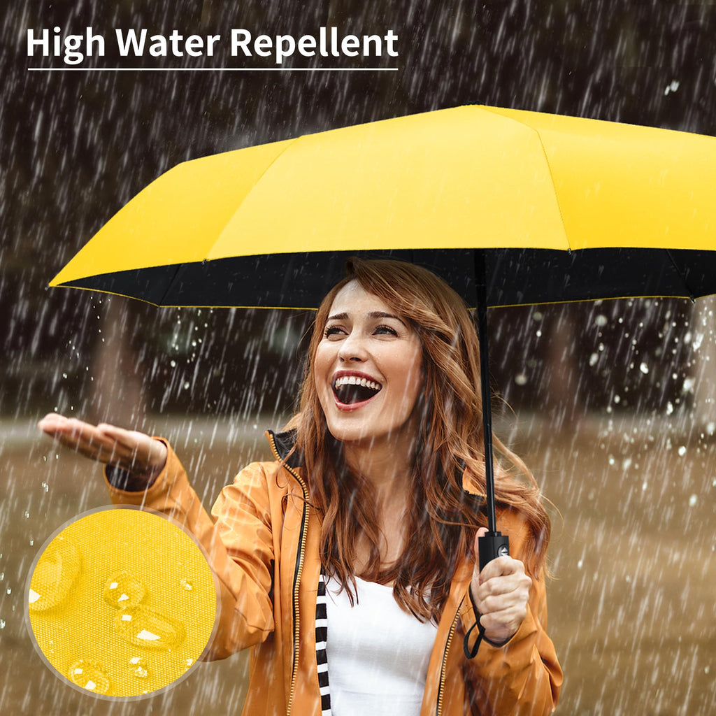 Seniny Windproof Travel Umbrella, Automatic Umbrellas for Rain, Portable & Compact Umbrellas for Backpack, Strong UV for Protection, Folding Small Sun Umbrella for Car, Walking