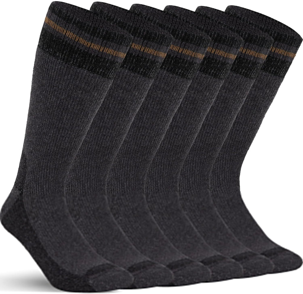 Alvada Mens Merino Wool Crew Socks Thermal and Warm Socks for Winter Work Hiking Running 3 Pairs