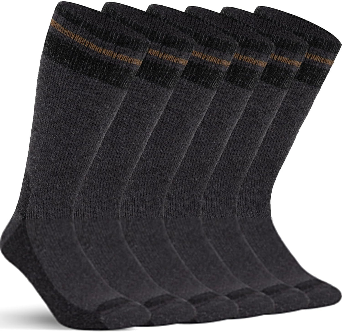 Alvada Mens Merino Wool Crew Socks Thermal and Warm Socks for Winter Work Hiking Running 3 Pairs