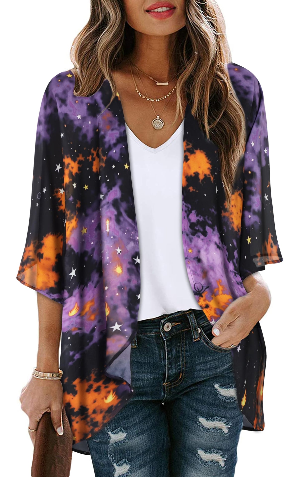 CHICGAL Womens Floral Kimono Cardigan Beach Cover Up Casual Summer Tops