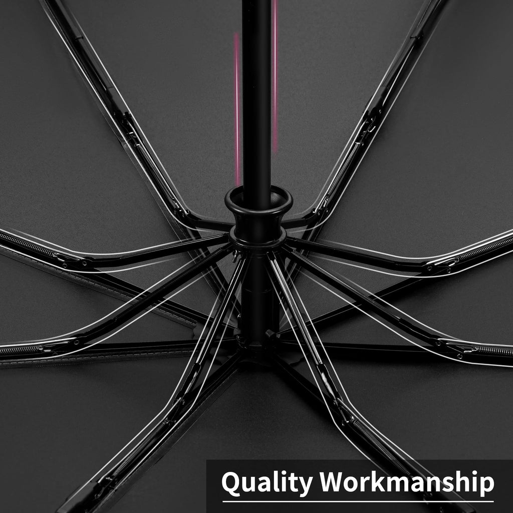 Seniny Windproof Travel Umbrella, Automatic Umbrellas for Rain, Portable & Compact Umbrellas for Backpack, Strong UV for Protection, Folding Small Sun Umbrella for Car, Walking