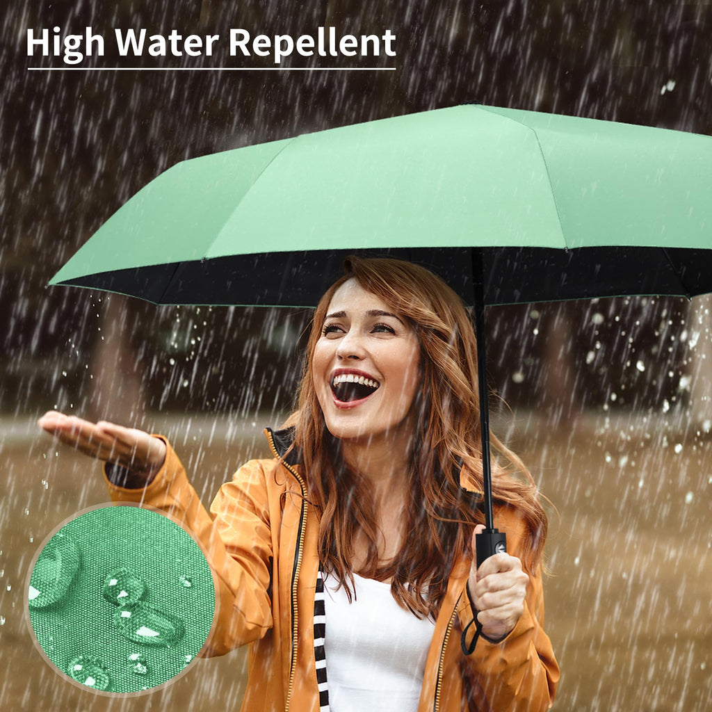 Seniny Windproof Travel Umbrella, Automatic Umbrellas for Rain, Portable & Compact Umbrellas for Backpack, Strong UV for Protection, Folding Small Sun Umbrella for Car, Walking