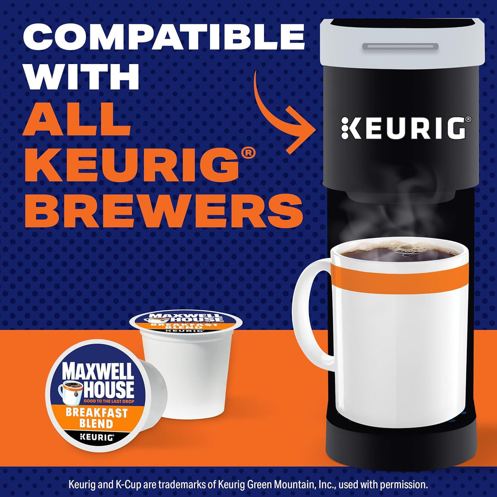 Maxwell House Breakfast Blend Mild Roast K-Cup Coffee Pods, 84 ct Box