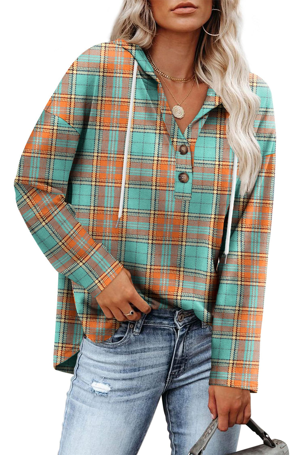 RUMIA Womens Tops V Neck Sweatshirt for Women Pullover Fall Outfits Loose