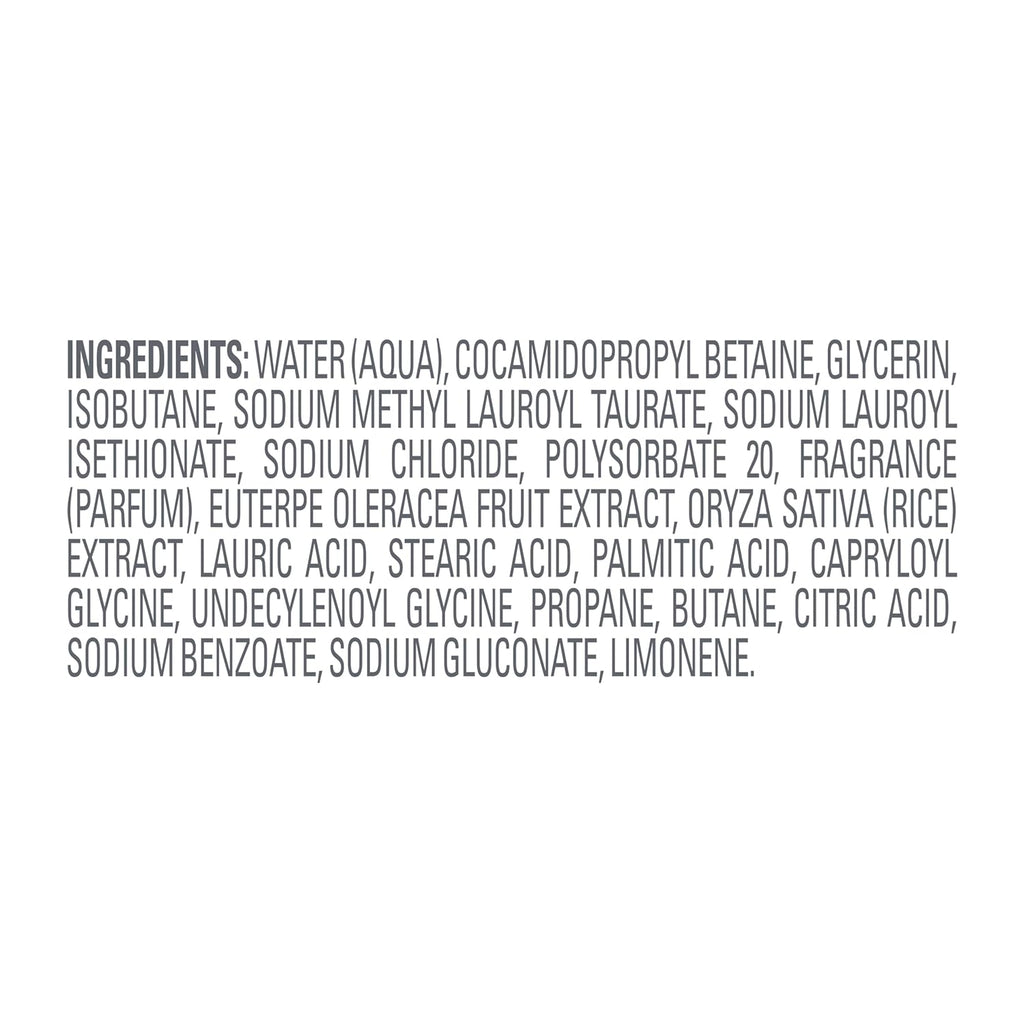 Dove Whipped Shower Foam for Women Rice Milk & Velvet Açaí for Hydrated & Soft Skin 10.3 FO