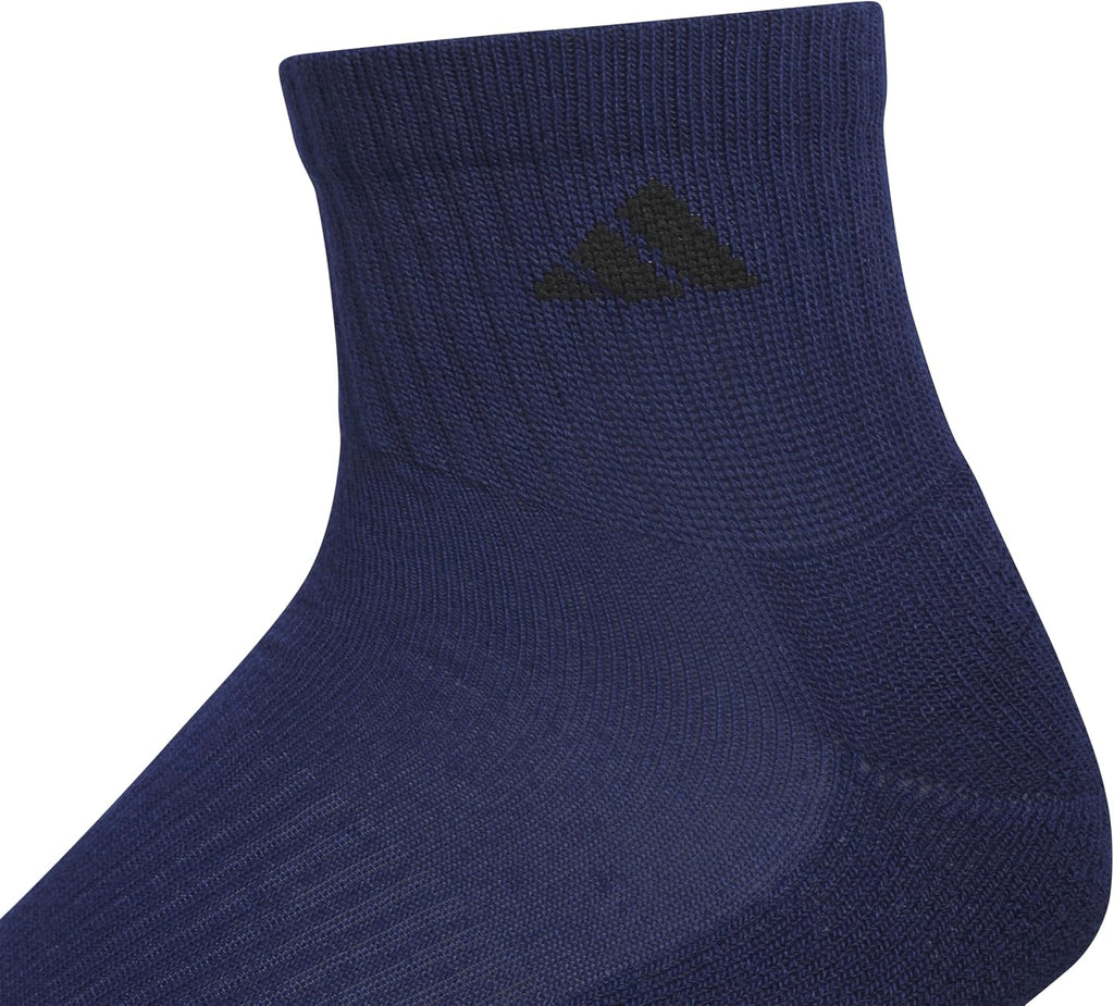 adidas Men's Athletic Cushioned Quarter Ankle Socks 6 Pairs
