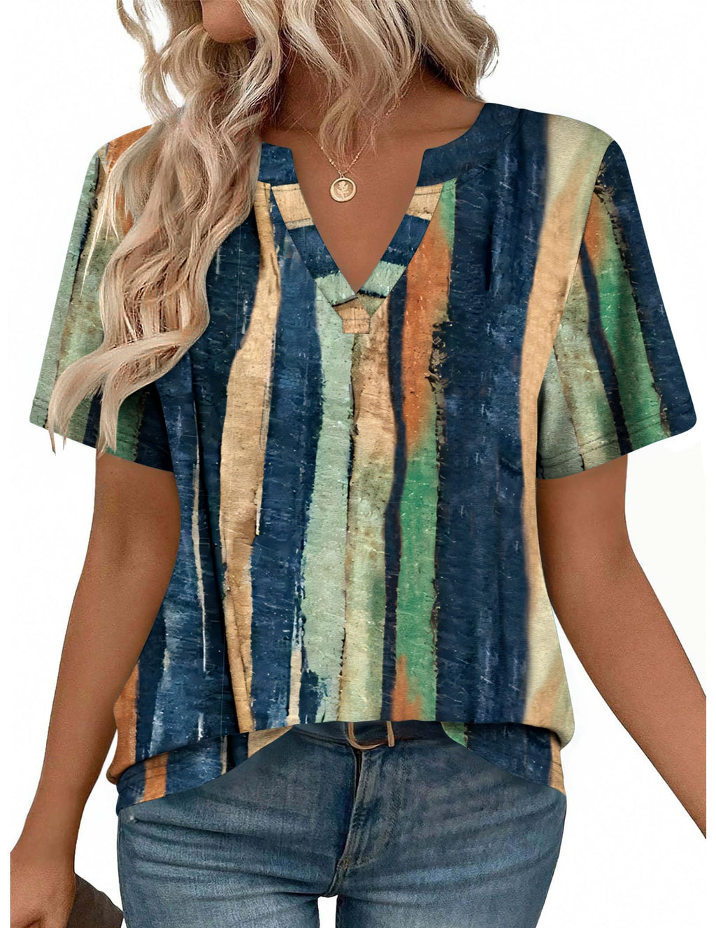 Zeagoo Womens Tops Short Sleeve V Neck Tee Shirts Cute Dressy Casual
