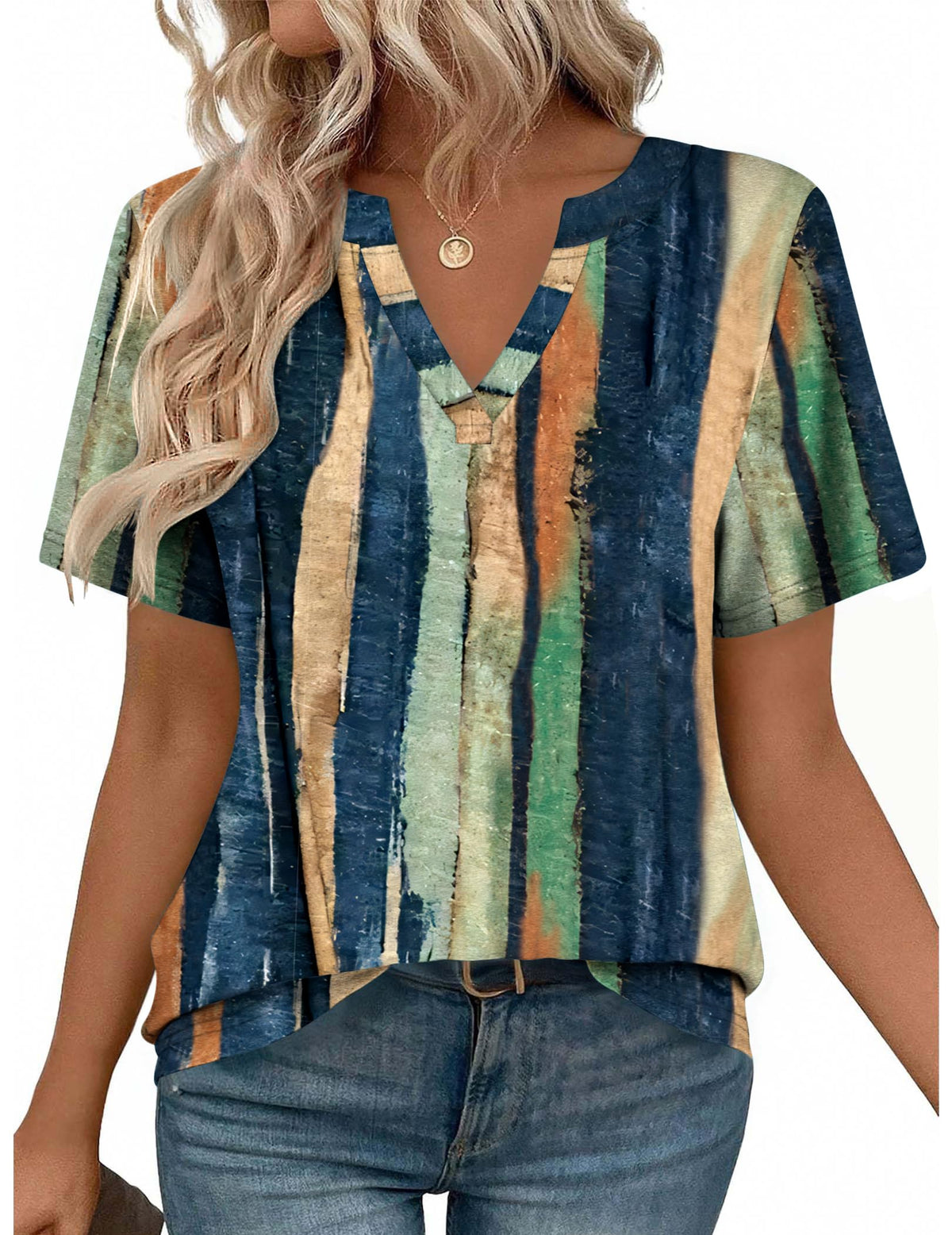 Zeagoo Womens Tops Short Sleeve V Neck Tee Shirts Cute Dressy Casual