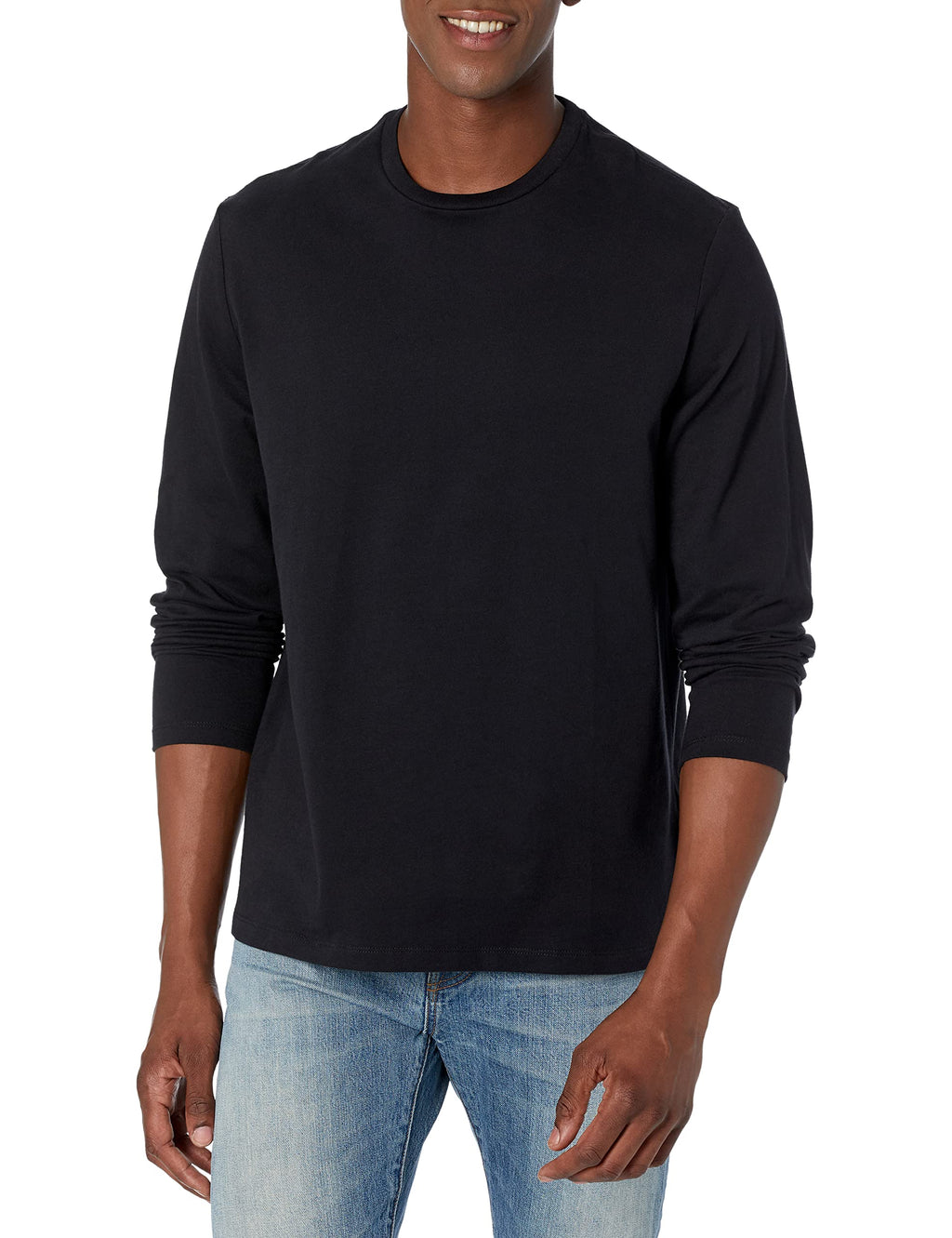 Amazon Essentials Men's Regular-Fit Crewneck Long-Sleeve T-Shirt, Casual Cotton Jersey