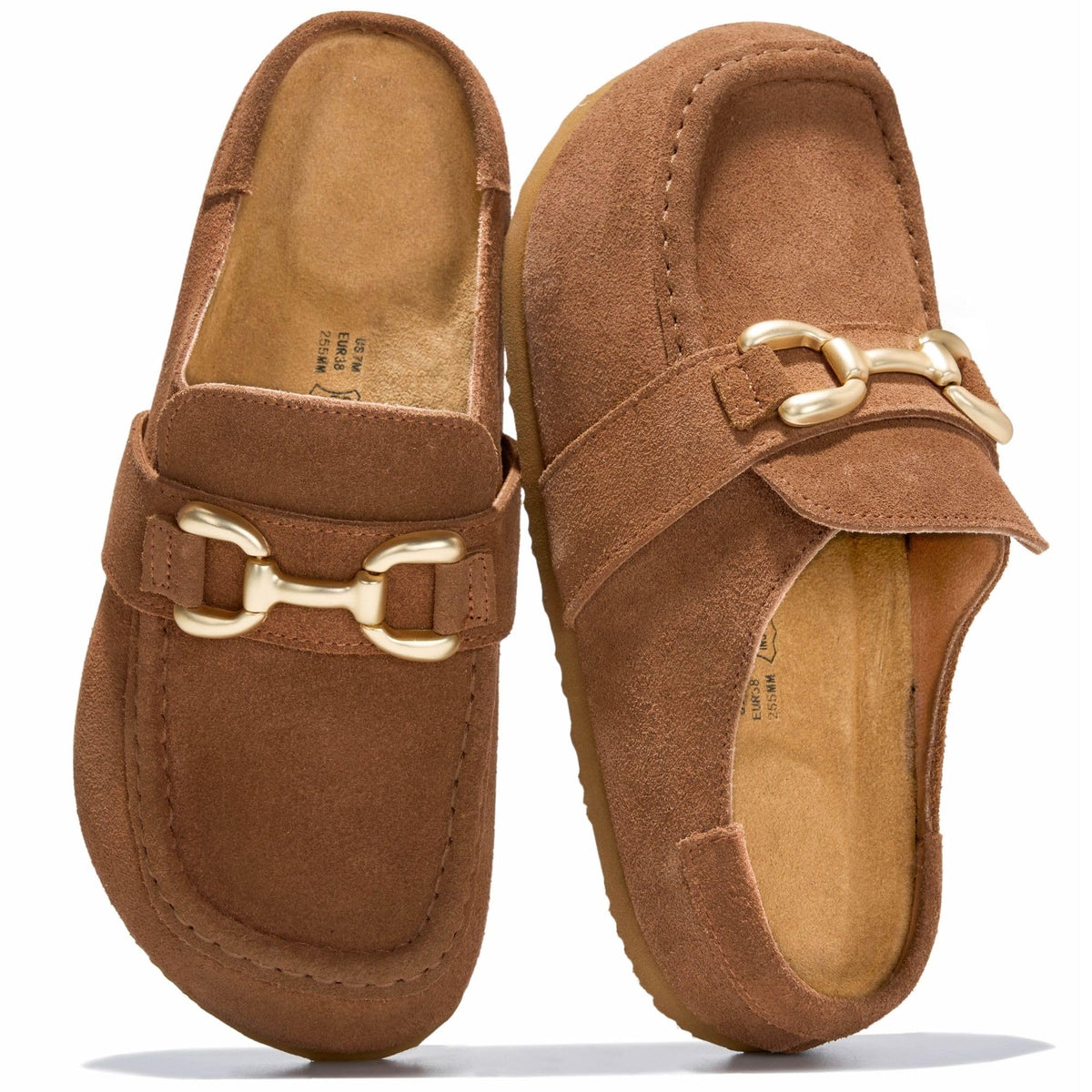 Project Cloud 100% Genuine Leather Moccasin Clogs for Women Fall Shoes