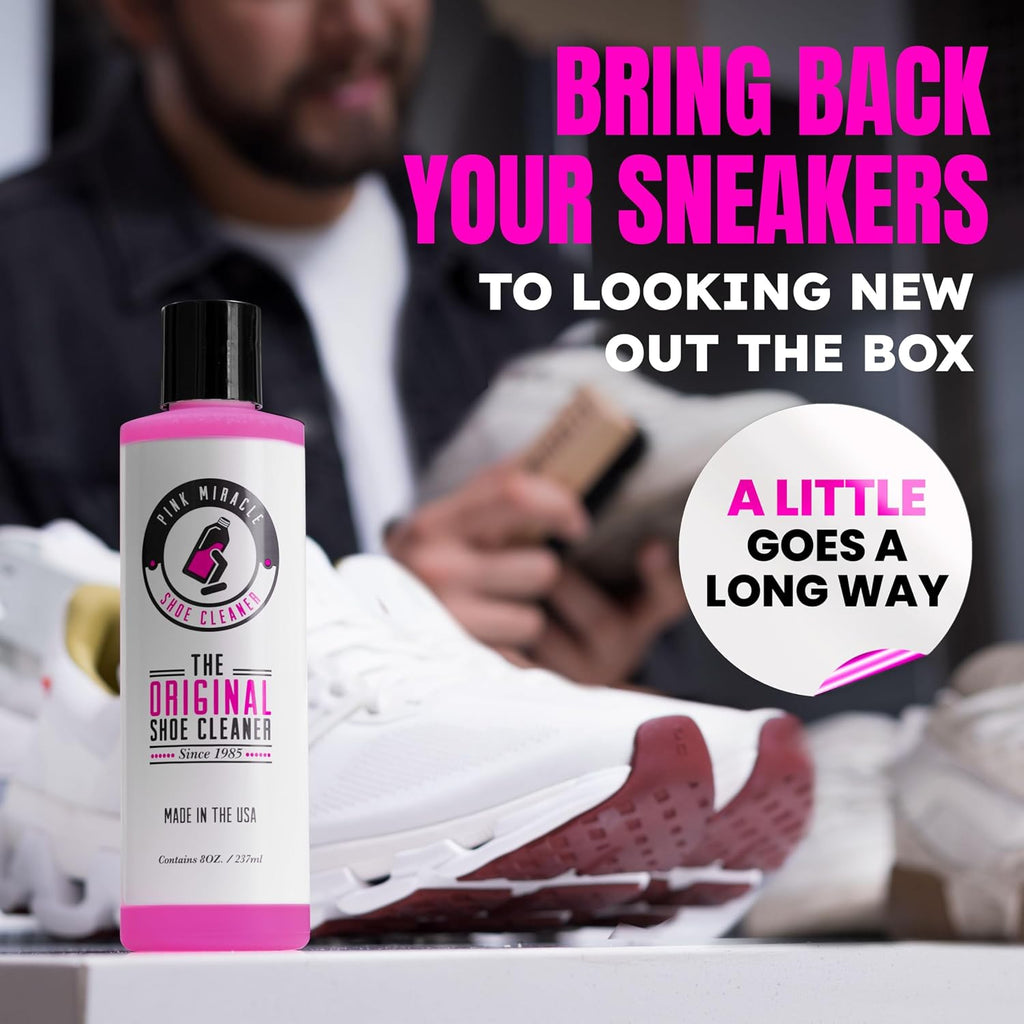 Shoe Cleaner Kit for Sneakers, Leather, Suede, Canvas & Washable Fabrics