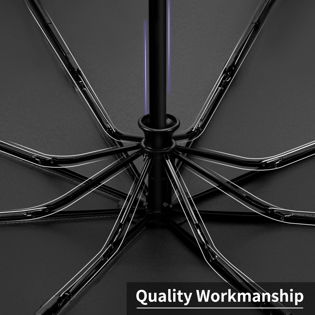Seniny Windproof Travel Umbrella, Automatic Umbrellas for Rain, Portable & Compact Umbrellas for Backpack, Strong UV for Protection, Folding Small Sun Umbrella for Car, Walking