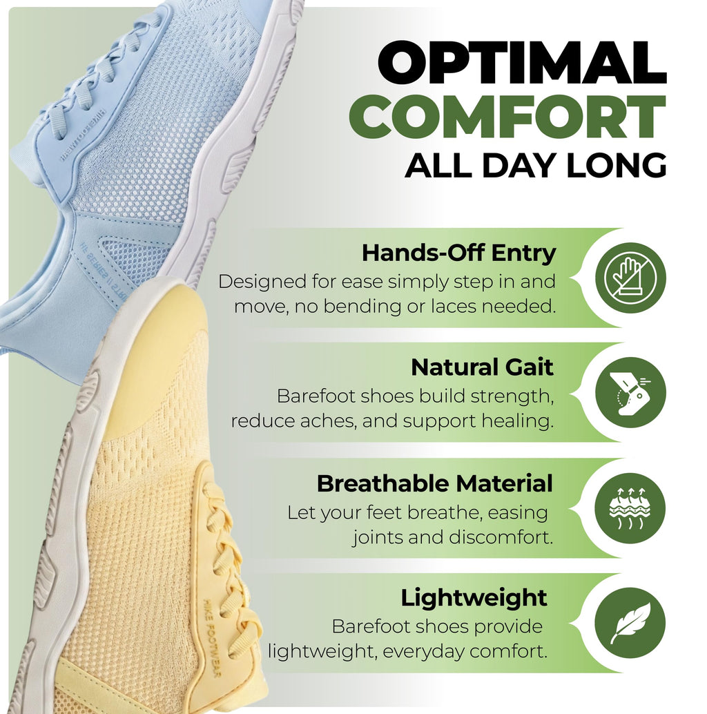 Hike Footwear HF Stride Barefoot Slip On Shoes for Women Men, Wide Toe Box