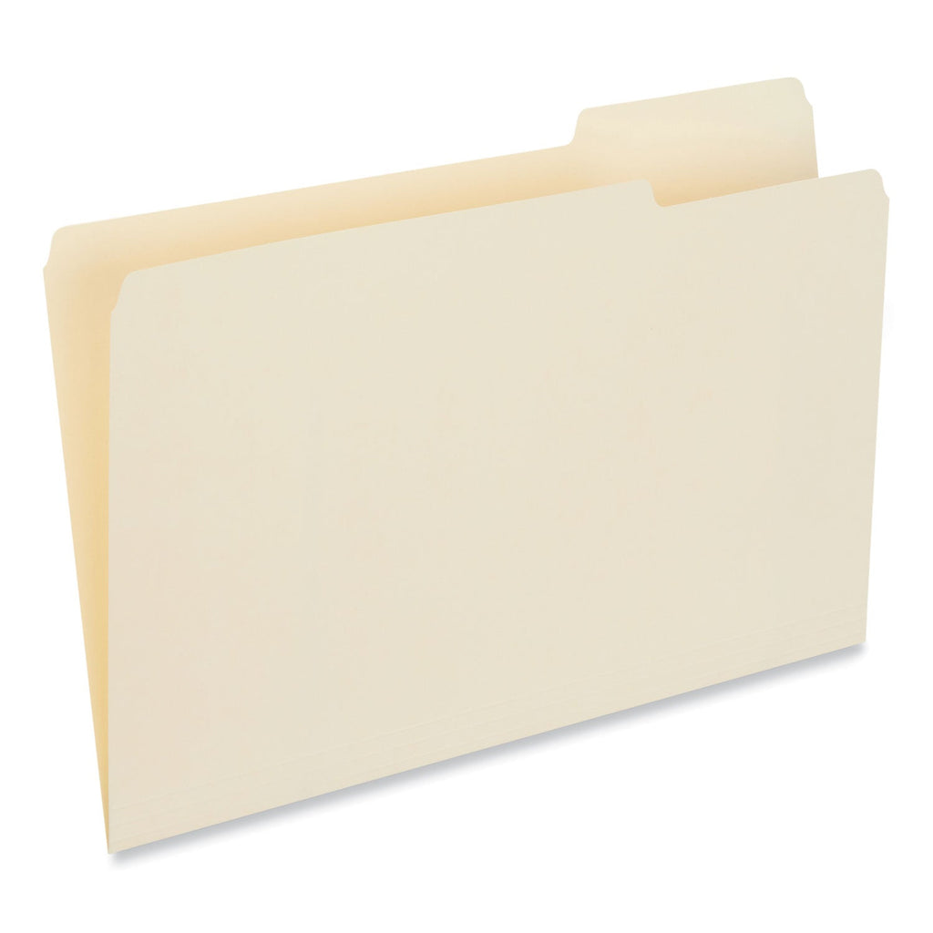 Universal Top Tab File Folders, 1/3-Cut Tabs: Right Position, Legal Size, 0.75" Expansion, Manila, 100/Box