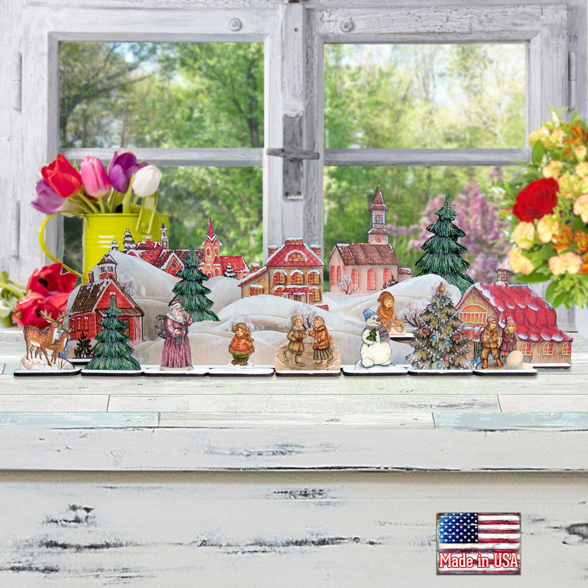 Old World Christmas Village Décorative Set of 19 by G. DeBrekht - Christmas Décor - 852710-S19