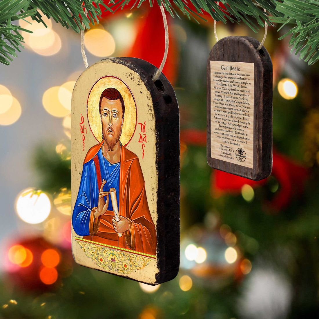 Saint Jude Religious Christian Sacred Icon Ornament - Inspirational Icon Décor - 87036