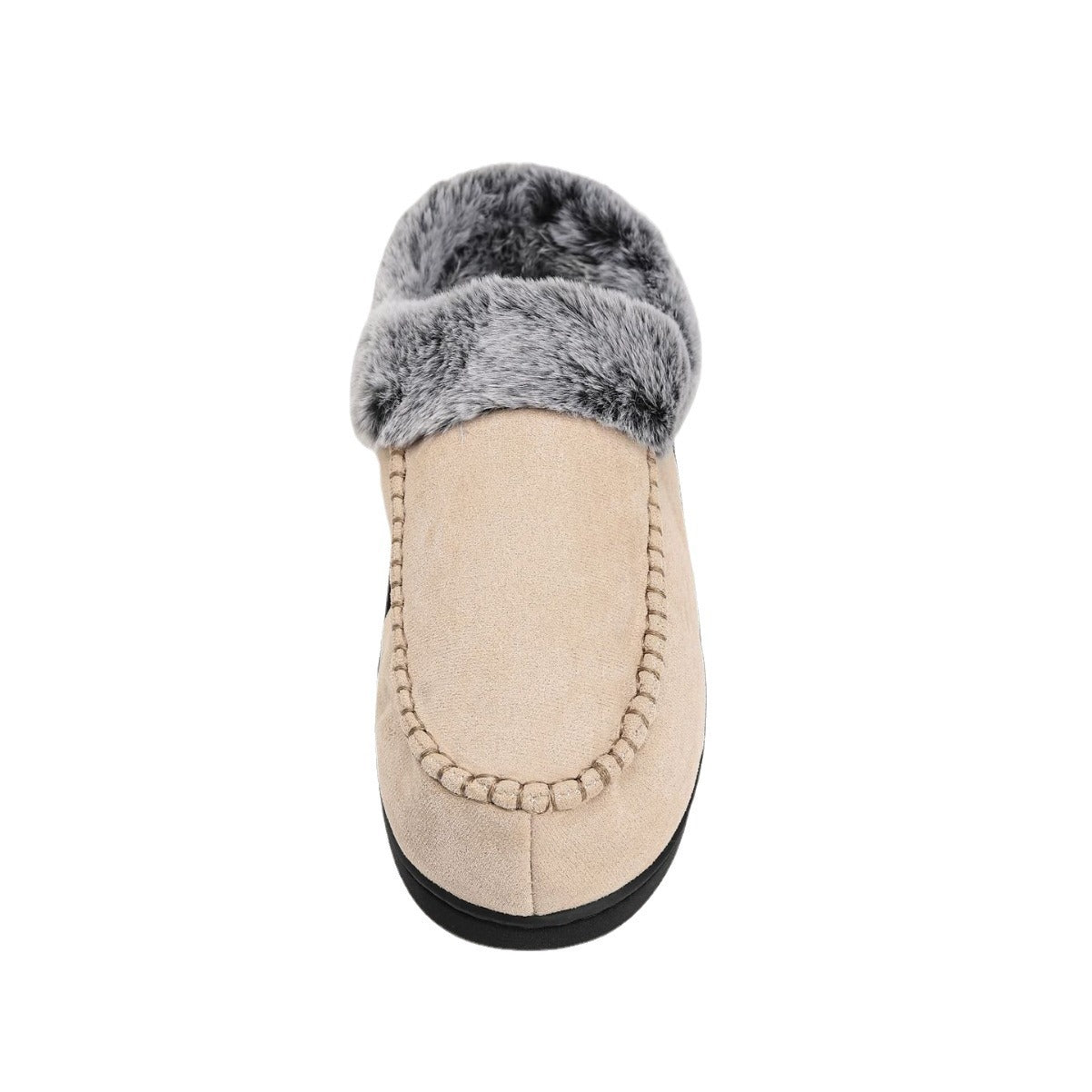 Unisex Plaid Fleece-Lined Slippers – Non-Slip Thickened Indoor Outdoor Shoes | EU 40–49