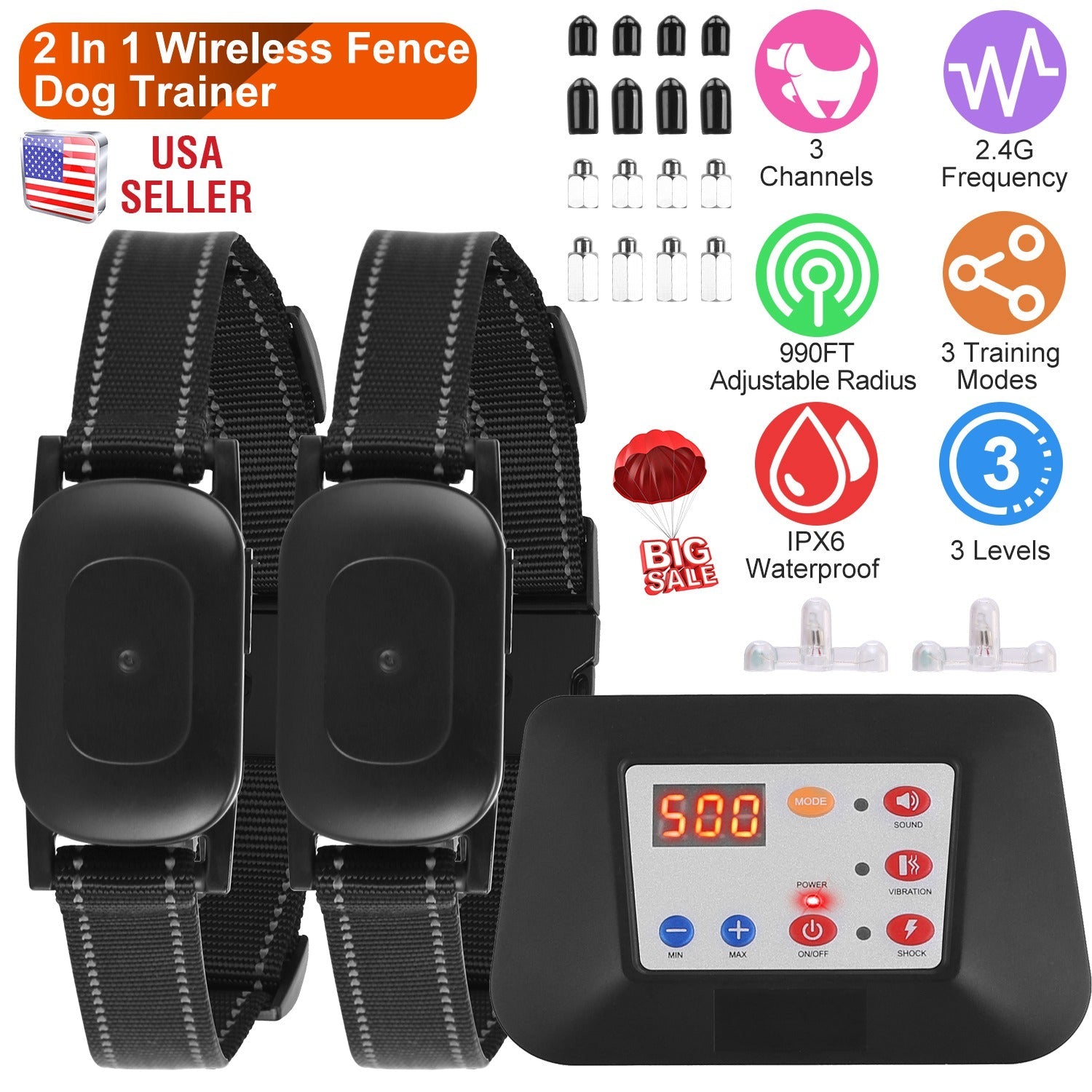 GBruno 990FT Radius Dog Training Collar