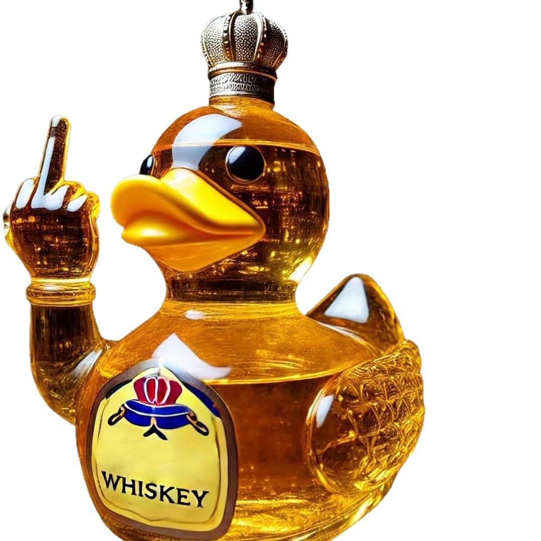 Funny Whiskey Duck Glass Bottle – Novelty Wine & Spirit Decanter