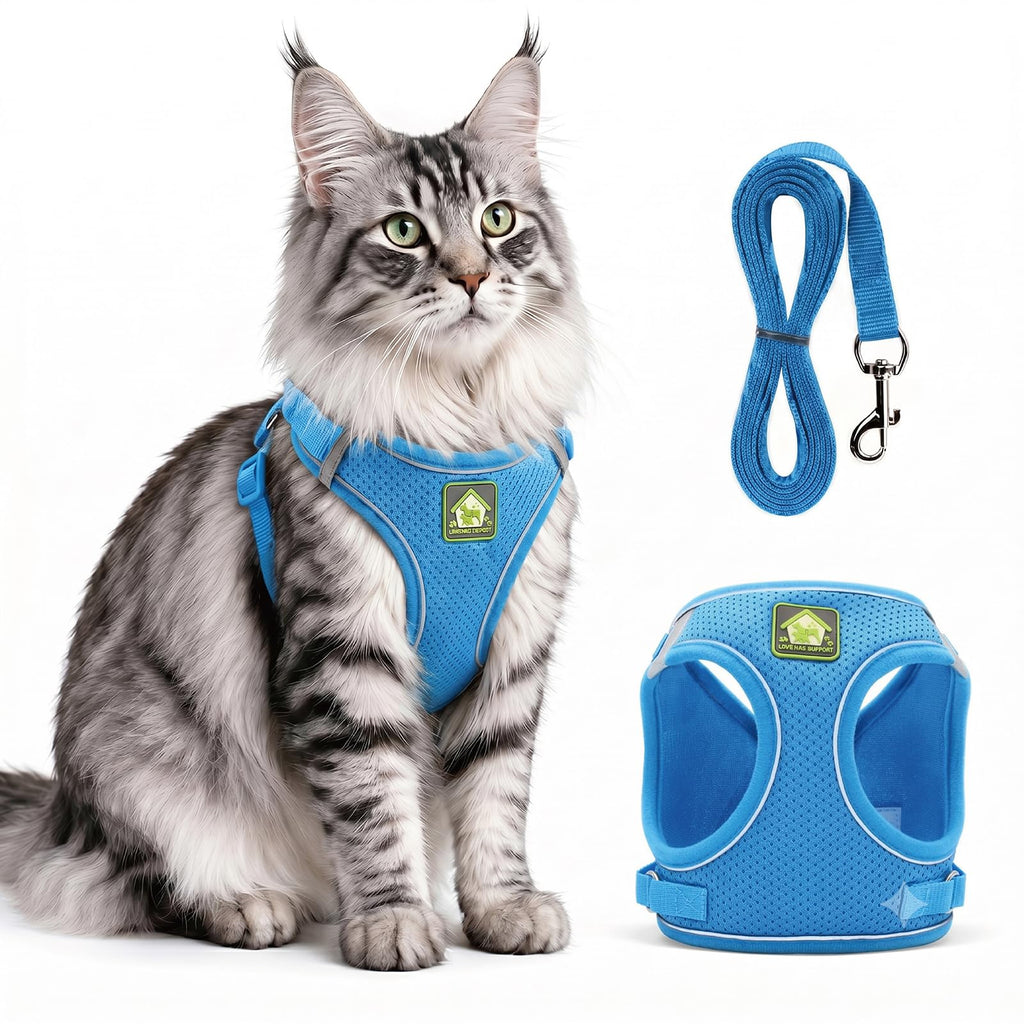 Escape-Proof Cat Harness & Leash – Adjustable Reflective Vest for Cats