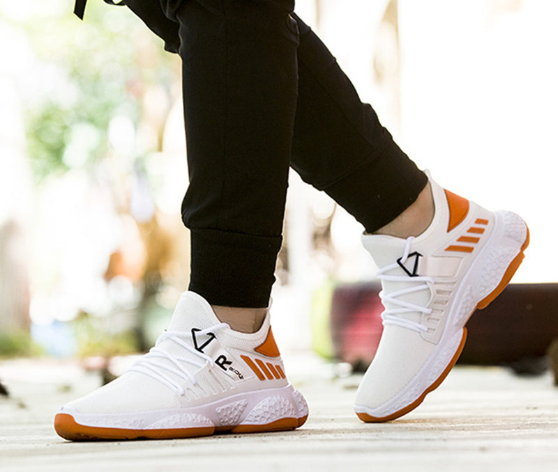 Men's Breathable Fly-Knit Mesh Sneakers – Lightweight Casual Sports Shoes