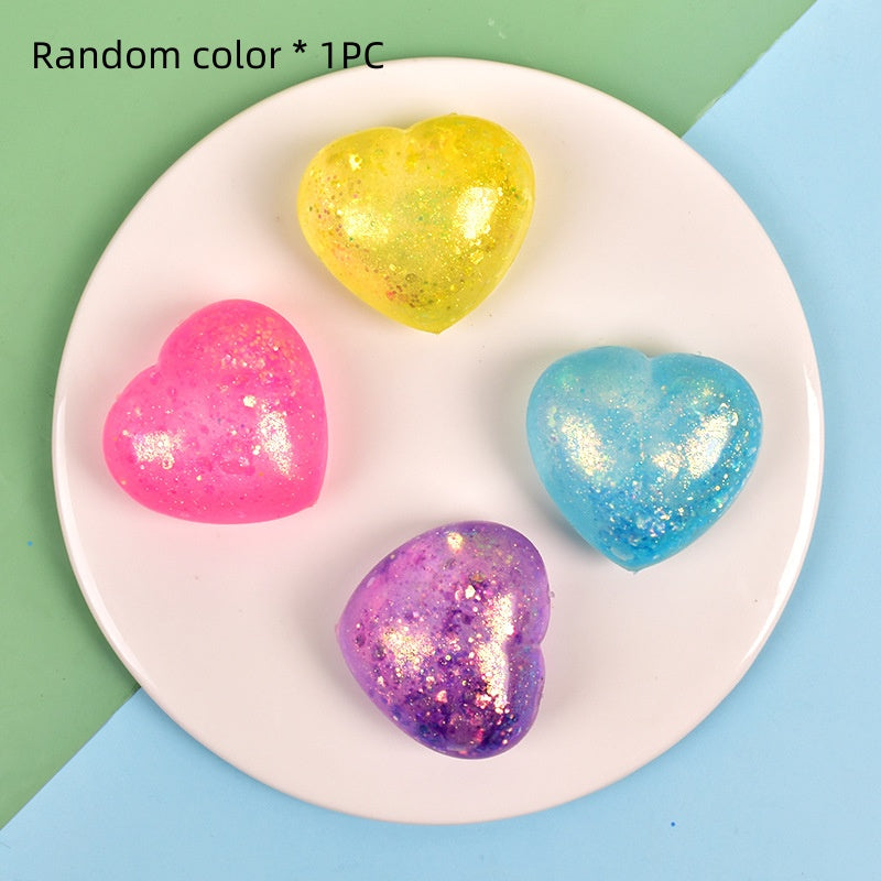 Heart-Shaped Slow-Rise Squishy Squeeze Toy – Stress Relief Vent Ball