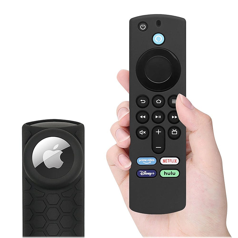 Amazon Fire TV Stick 4K (3rd Gen) Remote Black Silicone Case - Apple AirTag