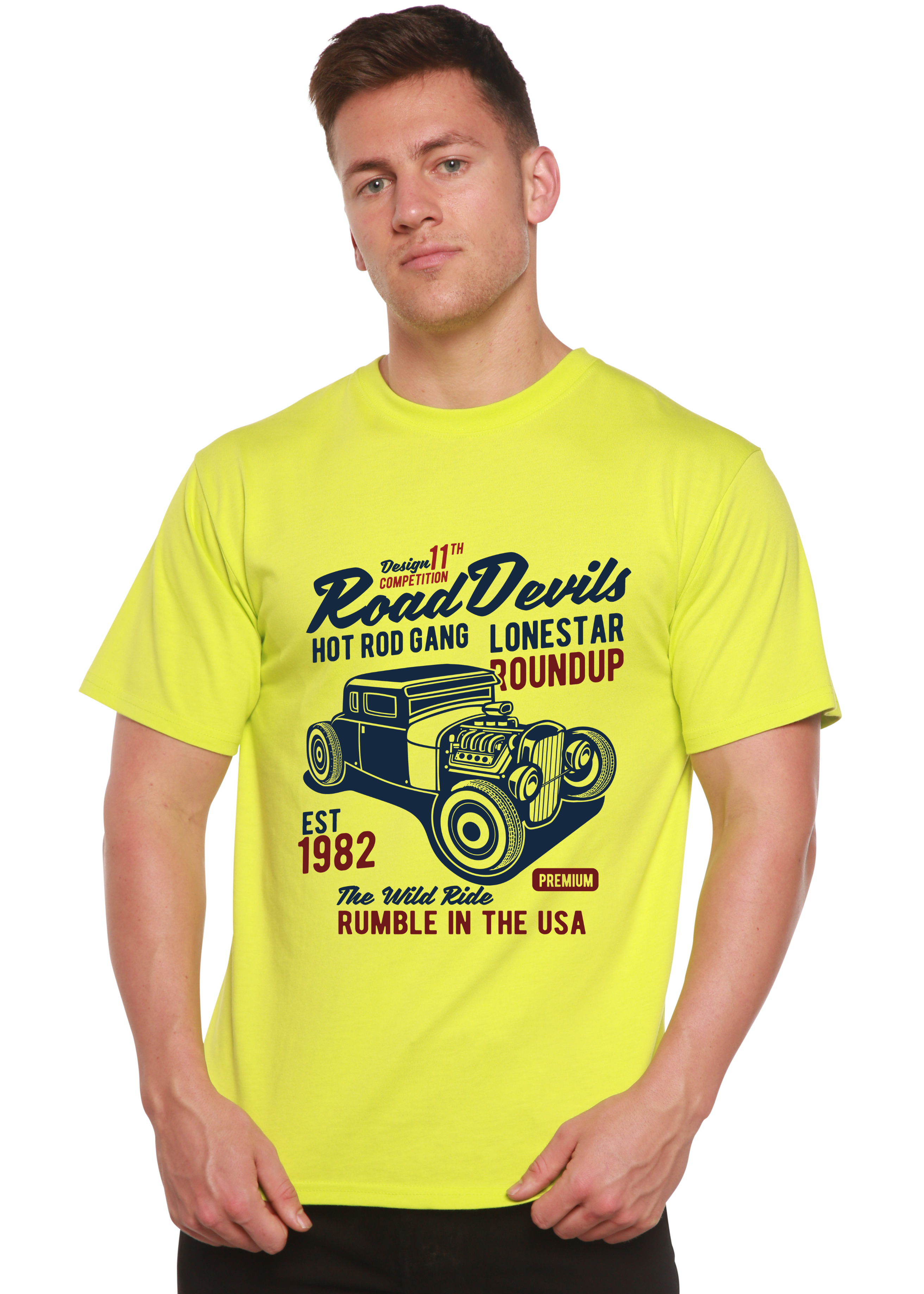 Road Devils Spun Bamboo® Men's Bamboo Viscose/Organic Cotton Short Sleeve Graphic T-Shirt