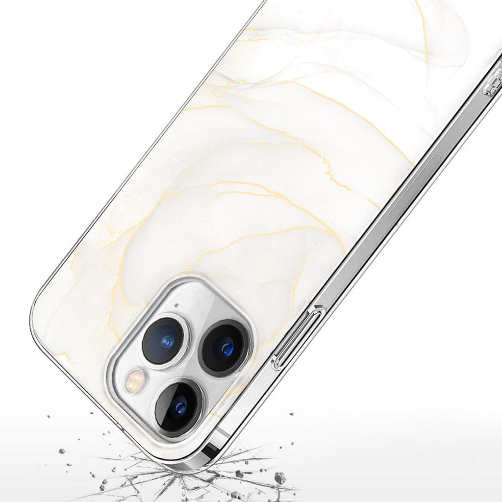 iPhone 15 Pro Max White Marble Case - Classic Design | Inspire Series