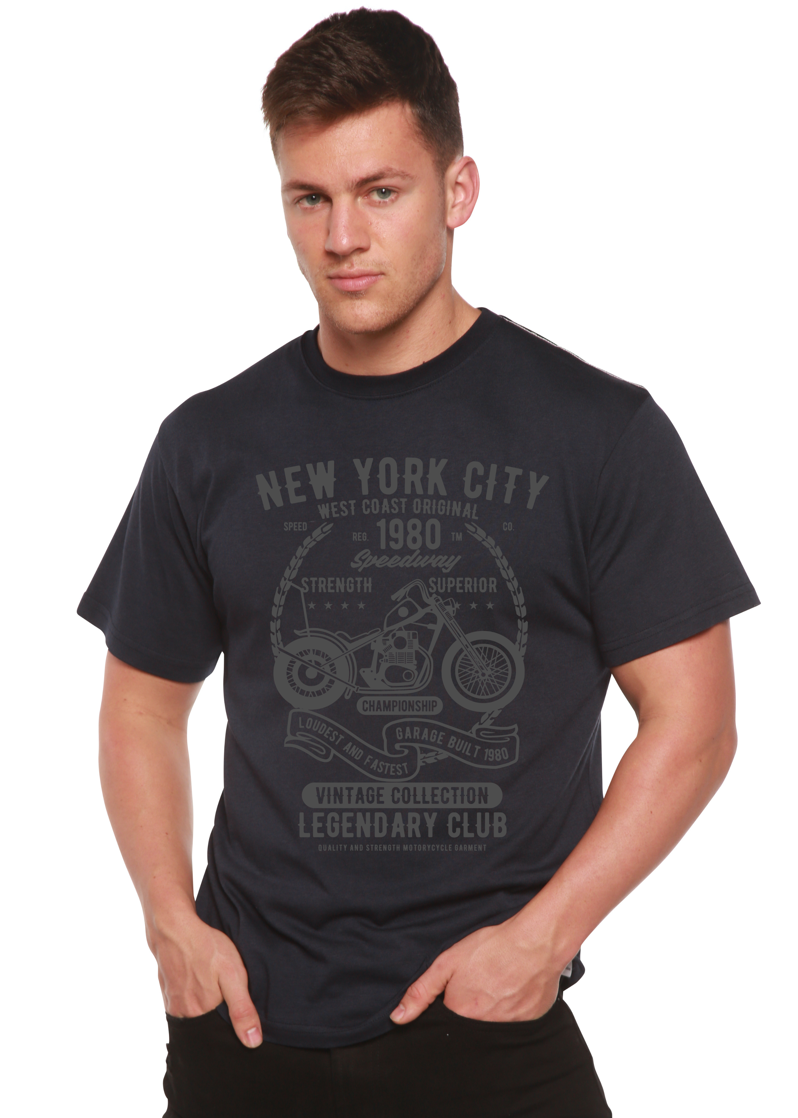 New York City Spun Bamboo® Men's Bamboo Viscose/Organic Cotton Short Sleeve Graphic T-Shirt