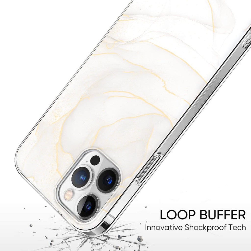 White Marble Series Case - iPhone 13 Pro