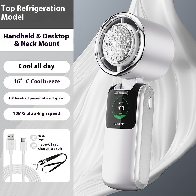 Foldable Neck Fan — 4000mAh, 6+ Speeds, Handheld or Wearable