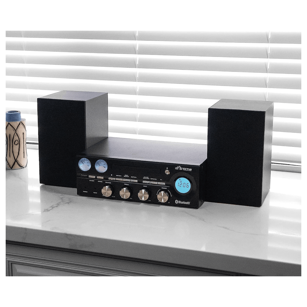 Victor Milwaukee 50W Desktop CD Stereo System Black - Refurbished