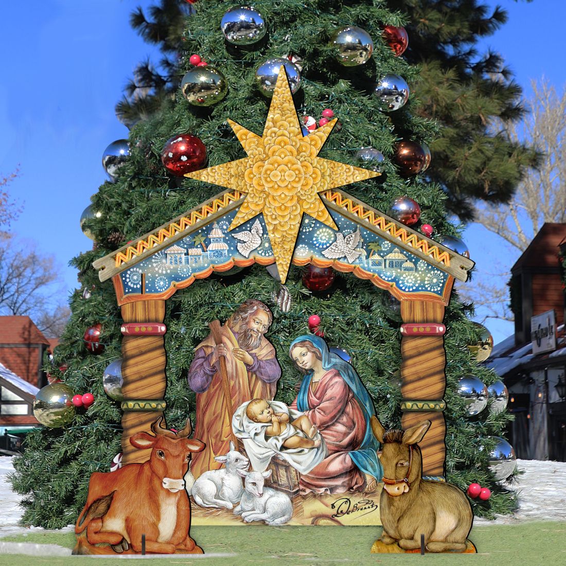 Holy Family Outdoor Nativity Set by G. DeBrekht - Nativity Holiday Decor - 8114030FS