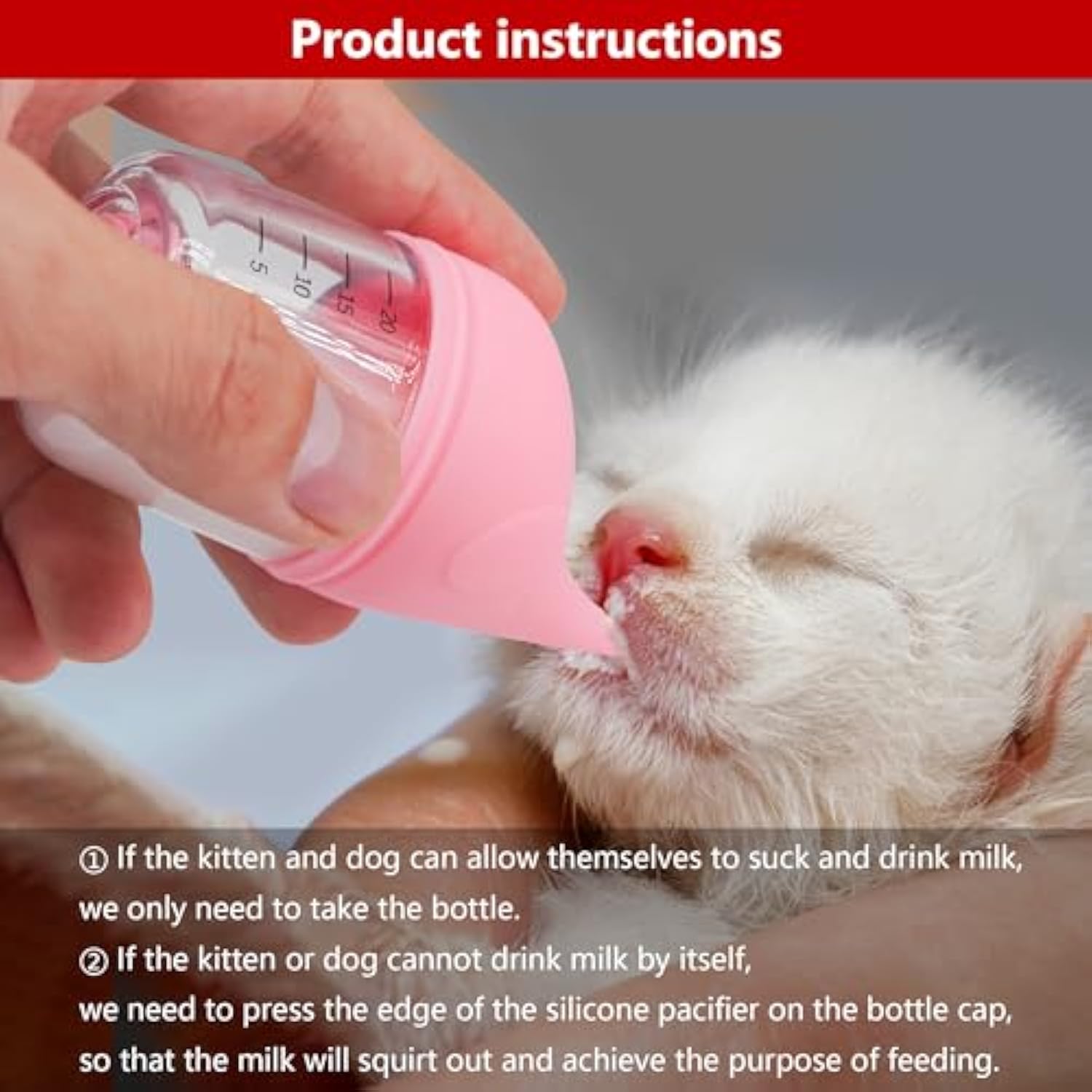 Newborn Pet Nursing Bottle – Kitten & Puppy Feeding Bottle | 20ml & 50ml