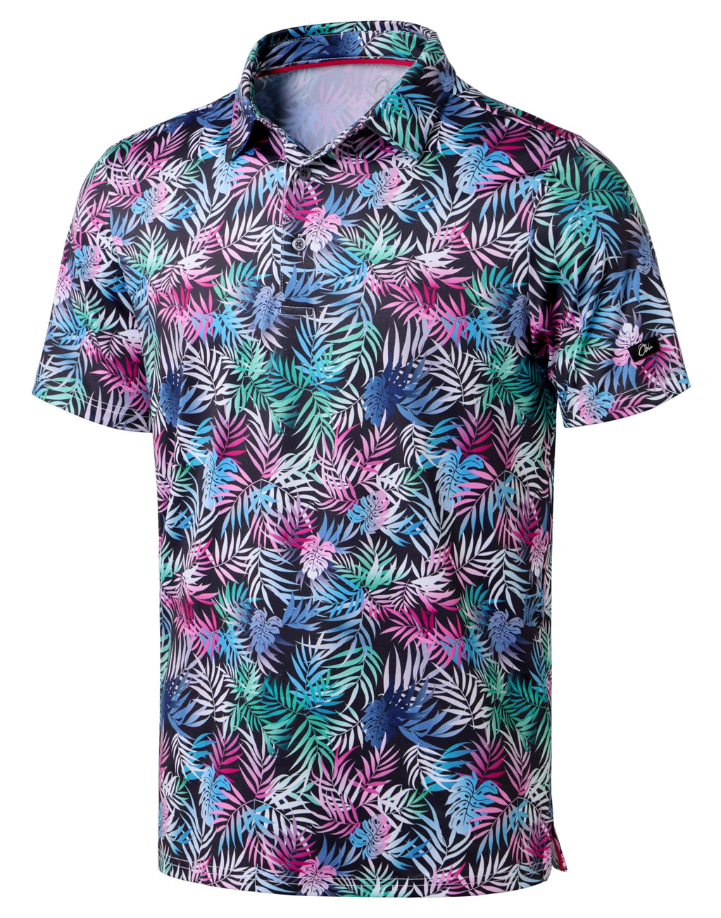 Obla Men's Golf Polo Shirts Print Short Sleeve Dry Fit Collared Shirt
