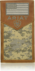 Ariat Camo USA Flag (Green) - Men's Rodeo Wallet