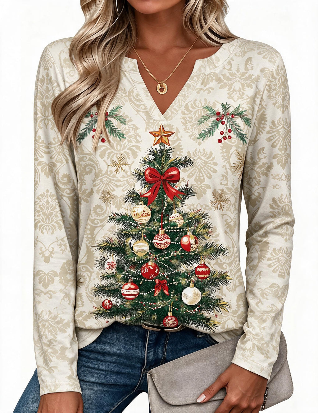 Zeagoo Womens Tops Long Sleeve V Neck Tee Shirts Cute Dressy Casual