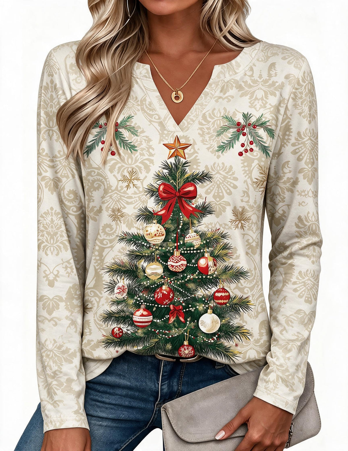 Zeagoo Womens Tops Long Sleeve V Neck Tee Shirts Cute Dressy Casual