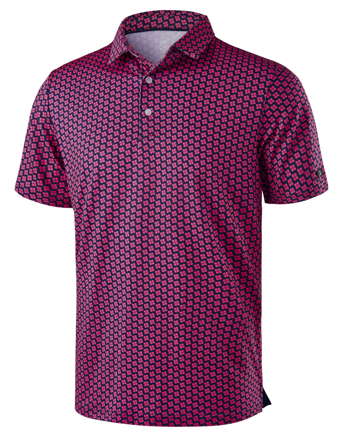 Obla Men's Golf Polo Shirts Print Short Sleeve Dry Fit Collared Shirt