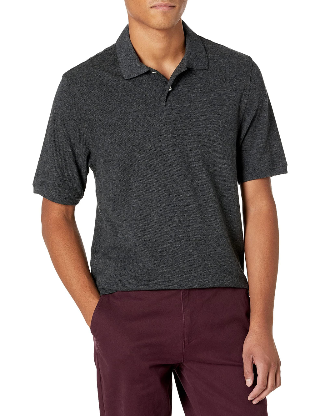 Amazon Essentials Men's Regular-Fit Cotton Pique Polo Shirt, Short Sleeve (Available in Big & Tall)